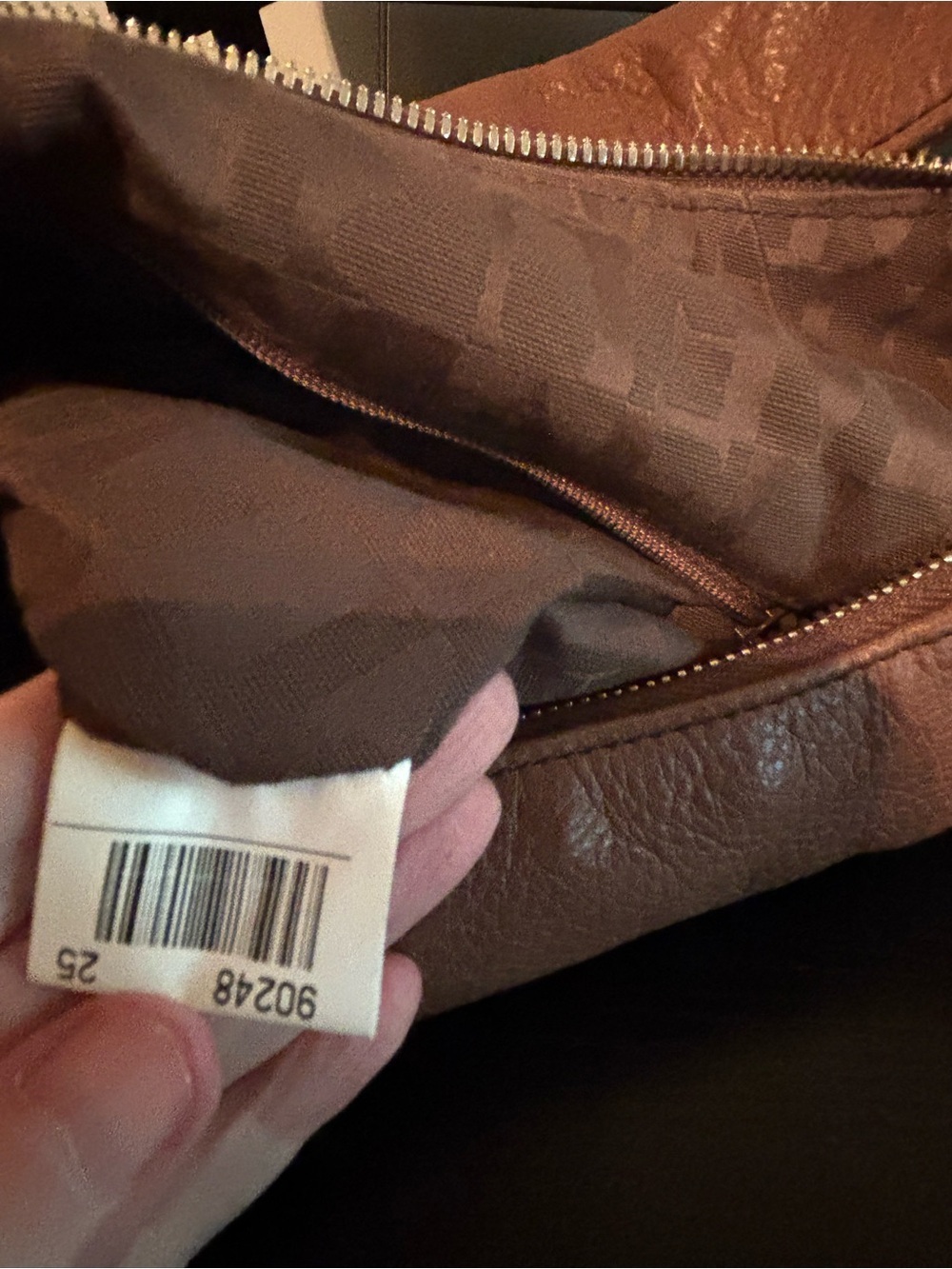 Authentic FURLA Brown Pebbled Leather Hobo Bag Excellent Condition-Italian Made - Picture 13 of 15